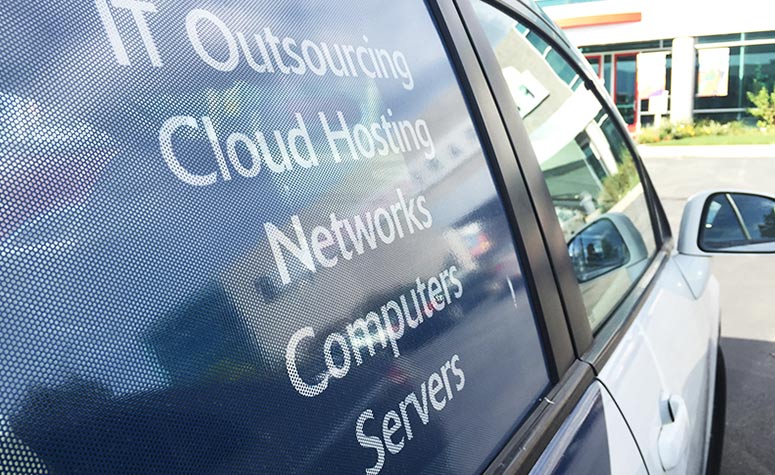 Perforated Vehicle Decal SQS