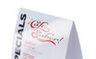 Table Tents Restaurant Specials Ad Close Up