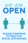 We Are Open 24x36